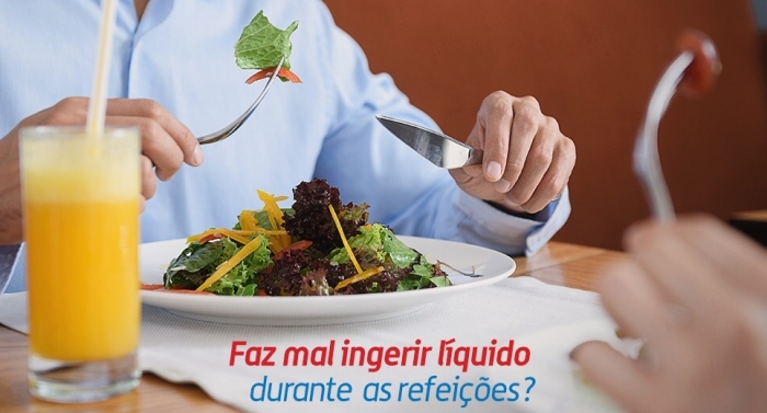 Ingerir líquido durante as refeições faz mal? Saiba mais com a ...