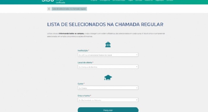 SiSU/UFMG 2023 – CHAMADAS – Sisu