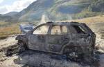Carro pega fogo na Serra de Ouro Branco