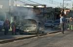 Veículo da prefeitura de Lafaiete pega fogo no bairro Santa Efigênia