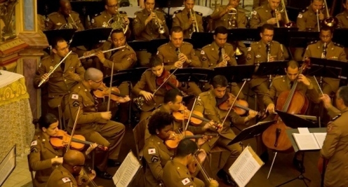 Orquestra Sinfônica da PM se apresenta na Matriz Nossa Senhora da Conceição