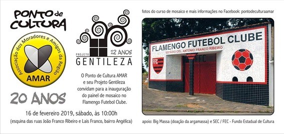 Amar adia inauguração do mosaico no campo do Flamengo