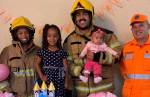 Bombeiros e PM realizam sonho da menina Sophia, em Lafaiete 